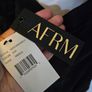 AFRM Black Snakeprint Cutout Midi Dress Image 5