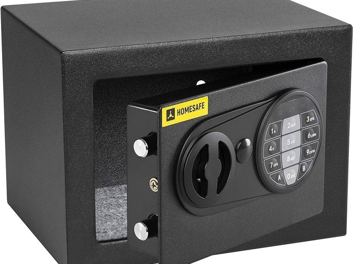 NEW SALE | Electronic Safe, 17x23x17cm (HxWxD), Carbon Satin Black