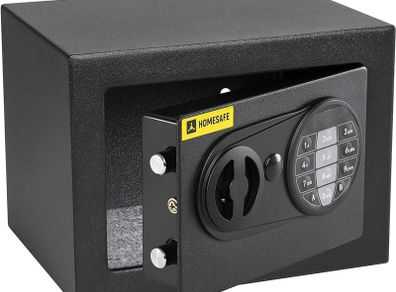 NEW SALE | Electronic Safe, 17x23x17cm (HxWxD), Carbon Satin Black