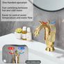Gold Bathroom Faucet Bathroom Mixer Tap Basin Mixer Tap Bathroom Golden Animal Swan Tap Image 6