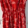 Floral Red Dress, Dunnes Size 10 Image 5