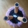 BirdRock Home Faux Fur Foot Stool Ottoman Image 5