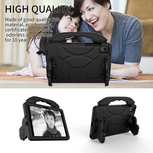 For Samsung Galaxy Tab A8 10.5 2021 Case Kids Shockproof Tablet Smart Cover With Thumbs UP EVA New Black - FHT01SMTK4