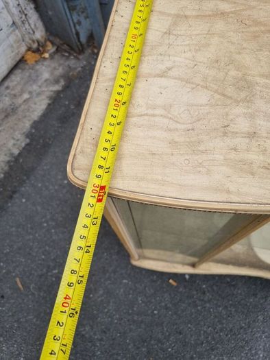 vintage mid century glass display cabinet