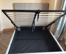 Double 4ft6 King 5ft Size Ottoman Gaslift Storage Beds Instock. Optional , Mattress Available Too