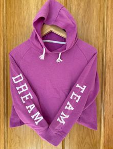 Girls  Purple Cropped Hoodie Dream Team  10/ 11 years