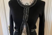 Black Paule Ka Merino Wool Cardigan
