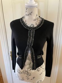 Black Paule Ka Merino Wool Cardigan