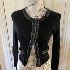 Black Paule Ka Merino Wool Cardigan