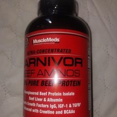 MuscleMeds Carnivor Beef Aminos 100% Pure Beef Protein 300 Tablets All 19 Amino Acids Essential & Non-Essential