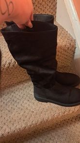 New Look Wide Fit Black Boots ....size 3