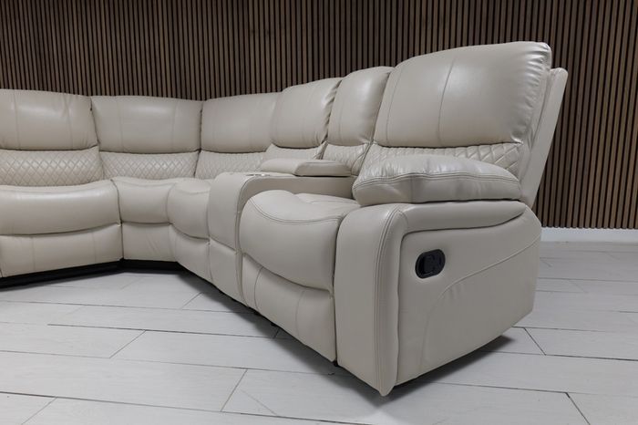Light Beige Rita Corner Recliner Sofa