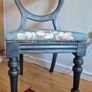2x Bespoke Antique Balloon Back Chairs in Old World Silver Finish Image 3