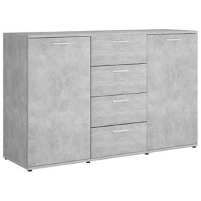 Sideboard Concrete Grey 120x35,5x75 cm Chipboard