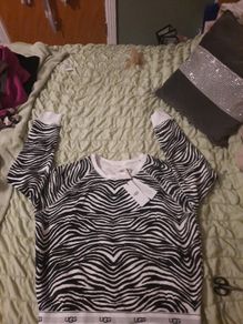 zebra print ugg sweater