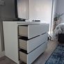 IKEA MALM White 3 Drawer Chest of Drawers Image 3