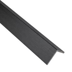 26mm Exterior Composite Wall Panel Edge Piece Black 290x6x6cm