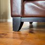 Luxury brown leather sofa set - 3 seater, 2 seater& Armchair. Image 8