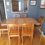 Solid Oak Dining Table with 6 Solid Oak Chairs Image 3