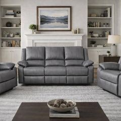 New Larsons 3+1+1 or 3+2 Leather Recliner Sofa Set
