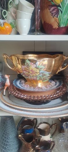 5 Victorian Lustre Jugs