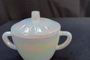 Vintage Moonglow Iridescent Lidded Sugar Bowl
