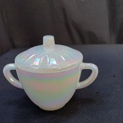 Vintage Moonglow Iridescent Lidded Sugar Bowl