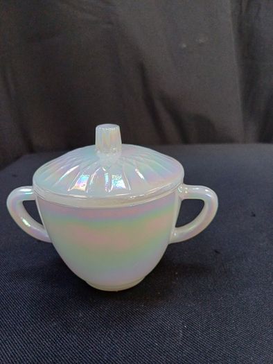 Vintage Moonglow Iridescent Lidded Sugar Bowl