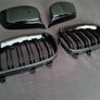 BMW 5 Series E60 E61 Kidney Grilles & Mirror Covers Set Brand New Image 2
