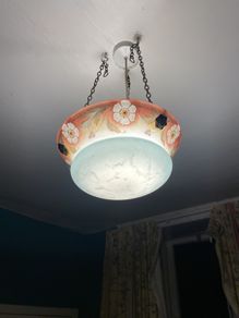 vintage glass lampshade