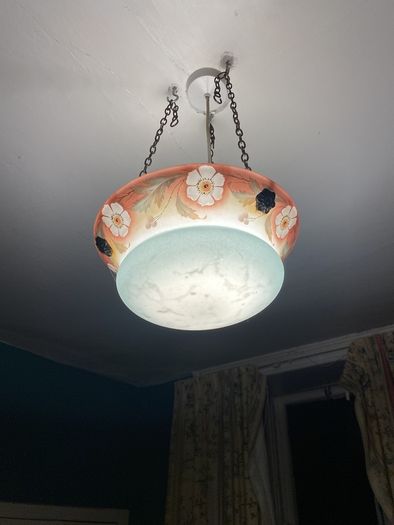 vintage glass lampshade