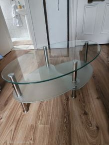 Two-Tier Glass Coffee Table