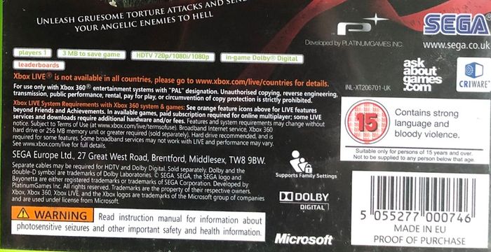 Bayonetta [2009] (Xbox 360 Game)