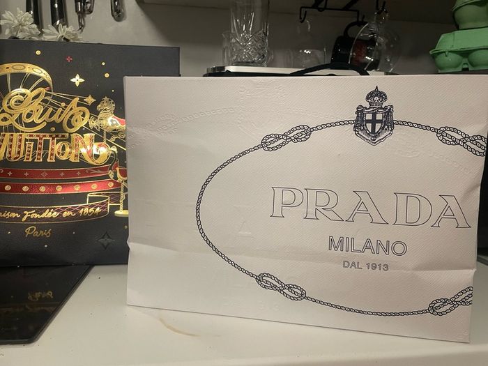 Prada carry gift bag