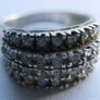 Vintage Sterling Silver 925 Lab Created Ice White Cubic Zirconia Cluster Ring size P - 4,95g Image 7