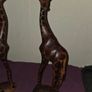 Pair of carved wooden Giraffes Image 3