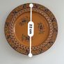 Davenport Longport. Hand-Painted Orange-Ground Reticulated Plate c.1805 to 1815. Regency Staffordshire Image 6