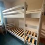 White bunk bed and mattresses Image 5