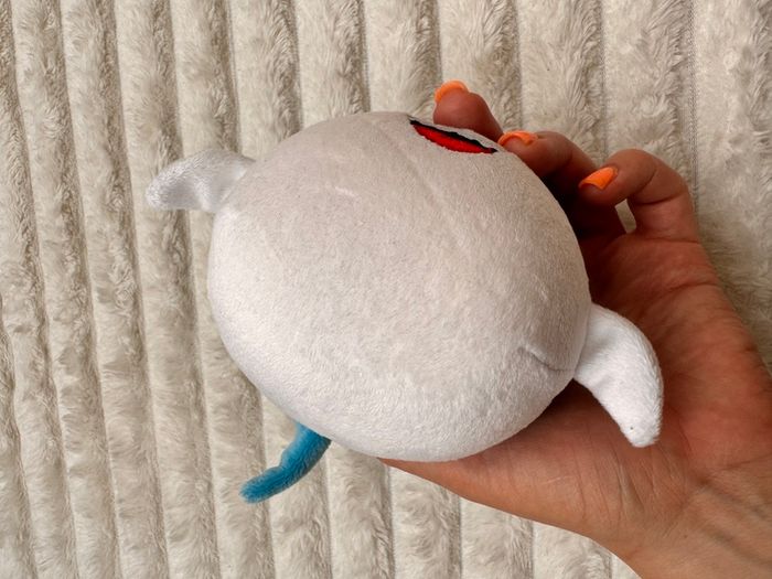 Blue white Shark Soft Plush approx. 10 cm. Used Please see photos