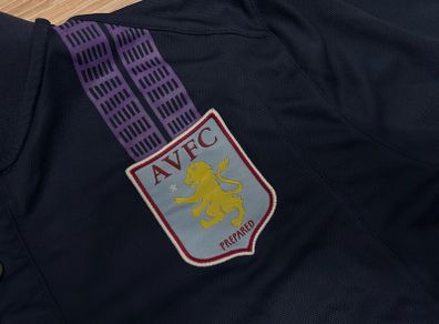Aston Villa football polo tee shirt Macron AVFC