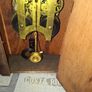 Lovely Ansonia New York Victorian Bracket clock ca 1880s. Original Enamel Dial and fine ornate black hands. 8 day gong striking Ansonia movement. Carved stepped base ornate case with gold tone brass bezel and pillars either side of the front. Good conditi Image 9