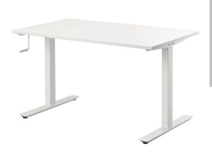 IKEA Skarsta standing desk with hand-crank