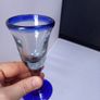 SALE!  Vintage Handmade Cobalt Blue / Clear Glasses - Set of 4 Image 9