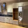 Entire kitchen Quartz work top solid wooden shaker style doors Image 3