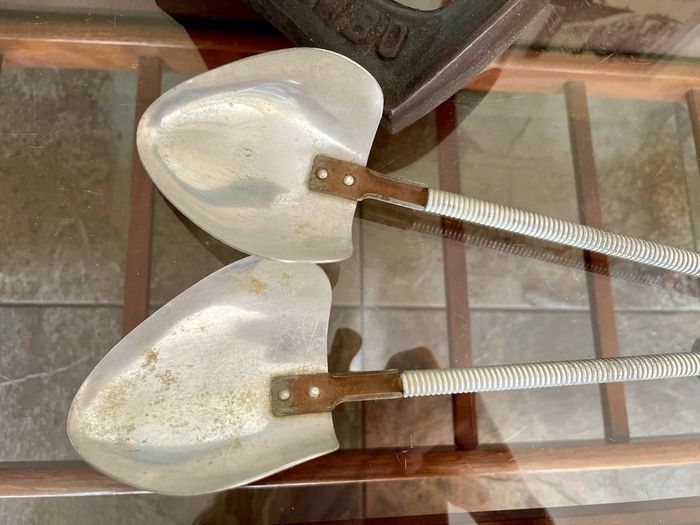Vintage Ladies 1950s SAXONE Aluminium Steel Spring Coiled Shoe Trees UK Size S/M