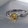 Vintage Champagne Sapphire Silver Solitaire Image 9
