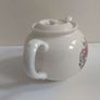 Lovely Country Style Red, White and Green Floral Teapot, Made in Romania Image 4