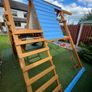 Wooden Playhouse with slide & swings Image 4