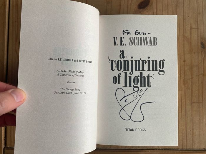 Schwab SIGNED A Conjuring of Light