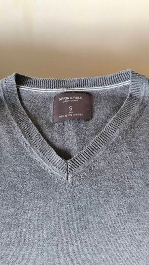Springfield Grey V-neck Jumper